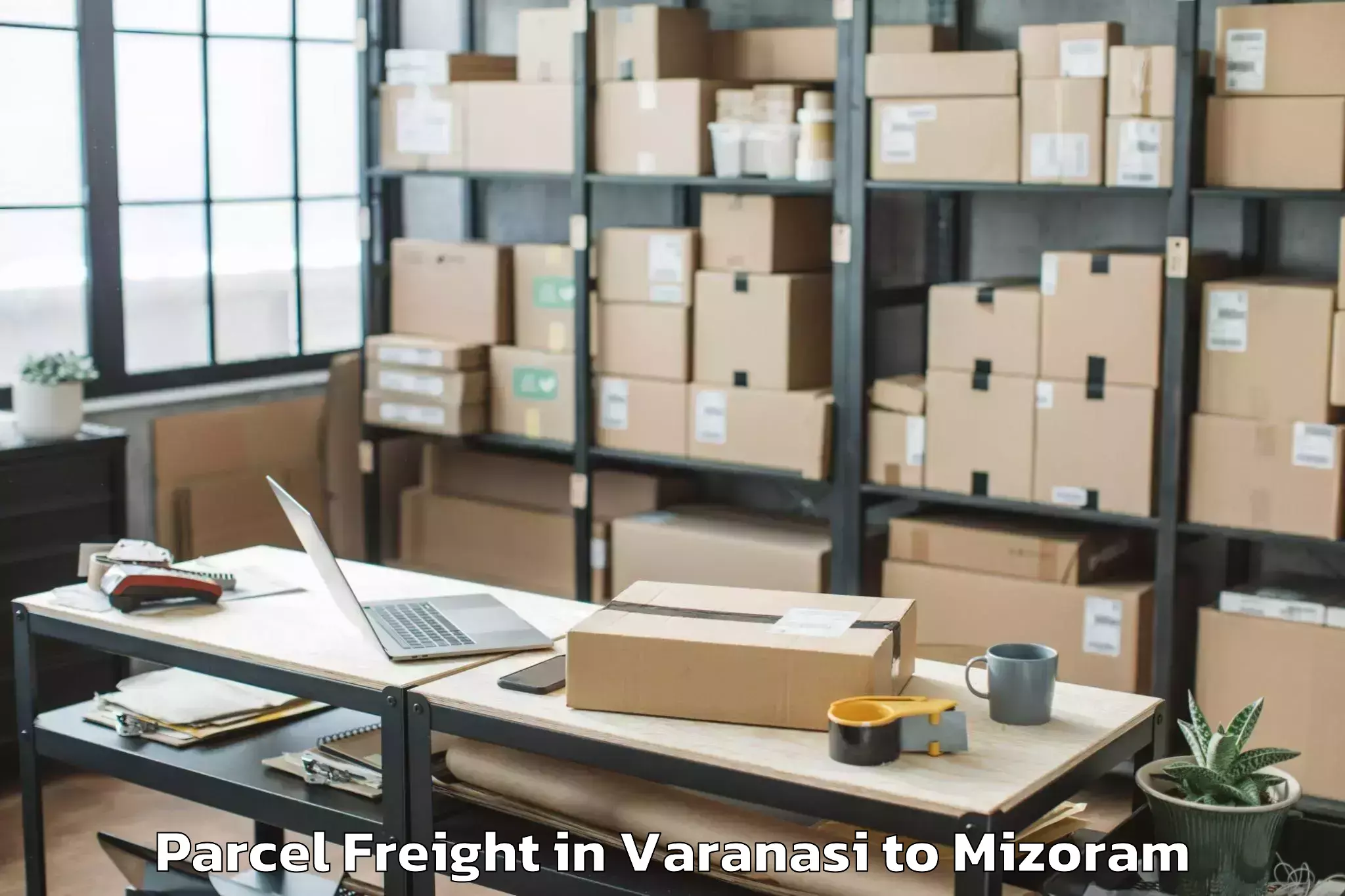 Varanasi to Lunglei Parcel Freight Booking